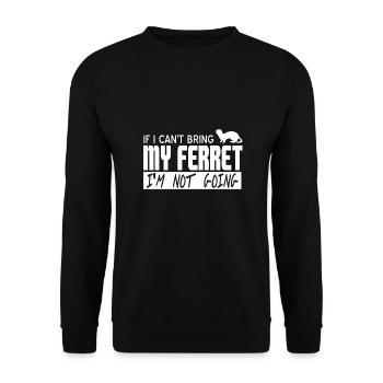 Frettchen - Unisex Pullover - Schwarz - Vorne - Alina (178cm) & Michal (187cm)