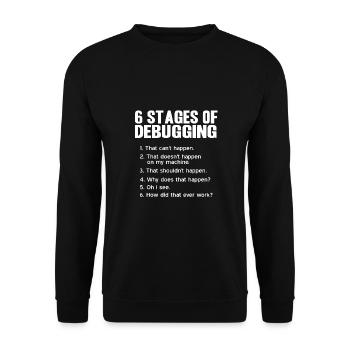 programmer - Unisex Sweatshirt - black - Front - Alina (178cm) & Michal (187cm)