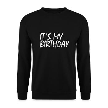 Ist mein geburtstag - Unisex Pullover - Schwarz - Vorne - Alina (178cm) & Michal (187cm)