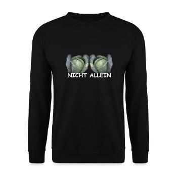 Wirsing zusammen - nicht allein - Unisex Pullover - Schwarz - Vorne - Alina (178cm) & Michal (187cm)