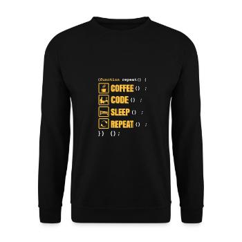 programmer - Unisex Sweatshirt - black - Front - Alina (178cm) & Michal (187cm)