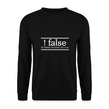 programmer - Unisex Sweatshirt - black - Front - Alina (178cm) & Michal (187cm)