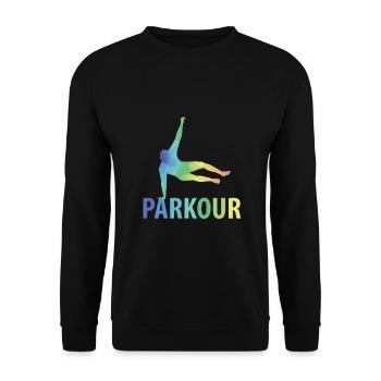 Parkour gift - Unisex Sweatshirt - black - Front - Alina (178cm) & Michal (187cm)