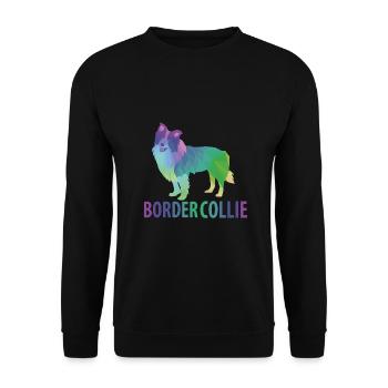 Cadeau Border Collie - Sweat-shirt Unisexe - noir - Devant - Alina (178cm) & Michal (187cm)