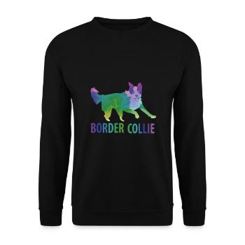 Cadeau Border Collie - Sweat-shirt Unisexe - noir - Devant - Alina (178cm) & Michal (187cm)