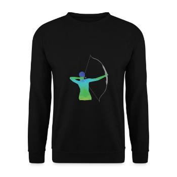 Cadeau de tir à l'arc - Sweat-shirt Unisexe - noir - Devant - Alina (178cm) & Michal (187cm)