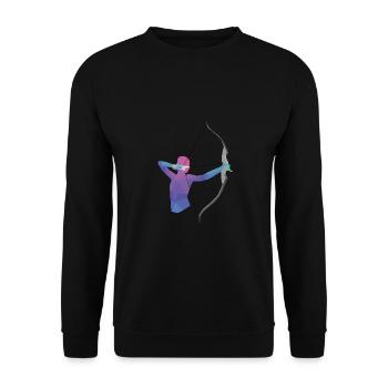 Cadeau de tir à l'arc - Sweat-shirt Unisexe - noir - Devant - Alina (178cm) & Michal (187cm)