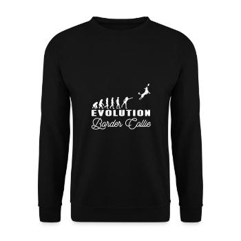 Border collie - Sweat-shirt Unisexe - noir - Devant - Alina (178cm) & Michal (187cm)