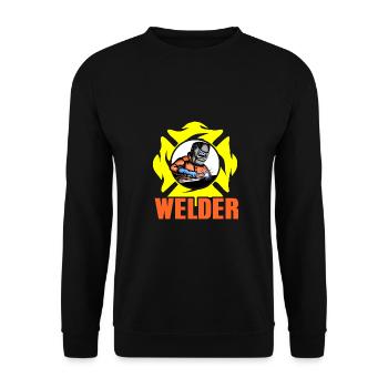 welder - Unisex Sweatshirt - black - Front - Alina (178cm) & Michal (187cm)