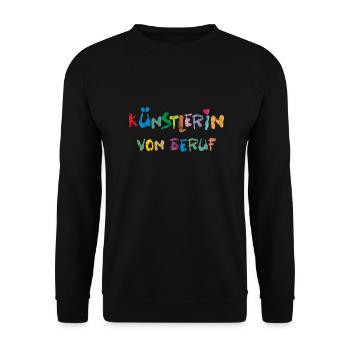 Artiste Profession - Sweat-shirt Unisexe - noir - Devant - Alina (178cm) & Michal (187cm)