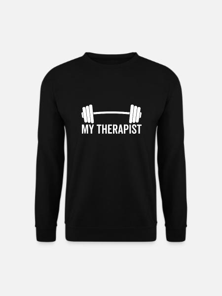 Barbell My Therapist - Unisex Sweatshirt - black