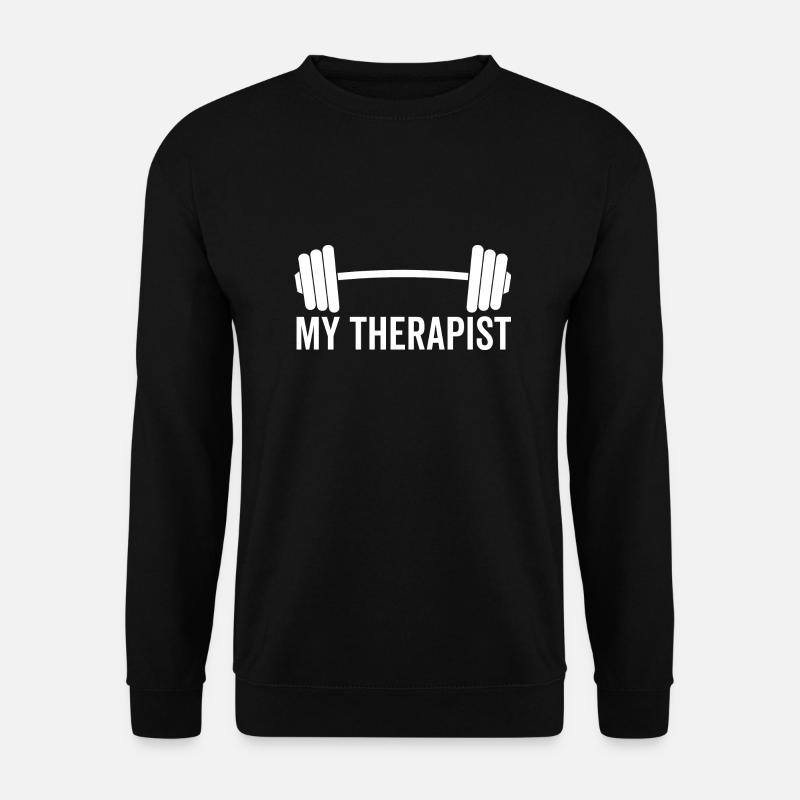 Langhantel Mein Therapeut - Unisex Pullover - Schwarz