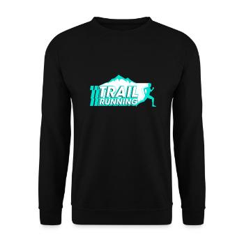 trail running - Unisex Sweatshirt - black - Front - Alina (178cm) & Michal (187cm)