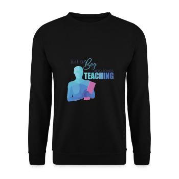 teacher - Unisex Sweatshirt - black - Front - Alina (178cm) & Michal (187cm)