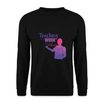 teacher - Unisex Sweatshirt - black - Front - Alina (178cm) & Michal (187cm)