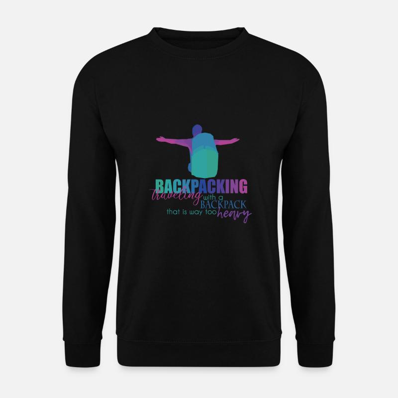 Backpacking Backpacker - Unisex Pullover - Schwarz