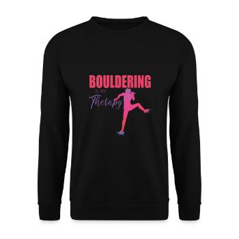 Bouldering - Unisex Sweatshirt - black - Front - Alina (178cm) & Michal (187cm)