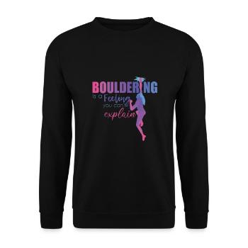 Bouldering - Unisex Sweatshirt - black - Front - Alina (178cm) & Michal (187cm)