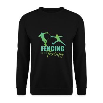 L’escrime - Sweat-shirt Unisexe - noir - Devant - Alina (178cm) & Michal (187cm)