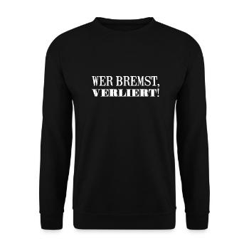 MTB Downhill Bike Mountainbike Fahrrad Mann Lustig - Unisex Pullover - Schwarz - Vorne - Alina (178cm) & Michal (187cm)