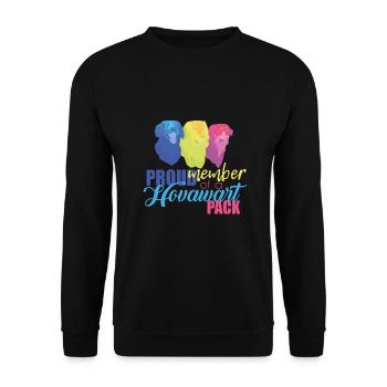 Hovawart - Unisex Pullover - Schwarz - Vorne - Alina (178cm) & Michal (187cm)