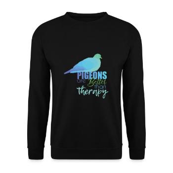 Dove - Unisex Sweatshirt - black - Front - Alina (178cm) & Michal (187cm)