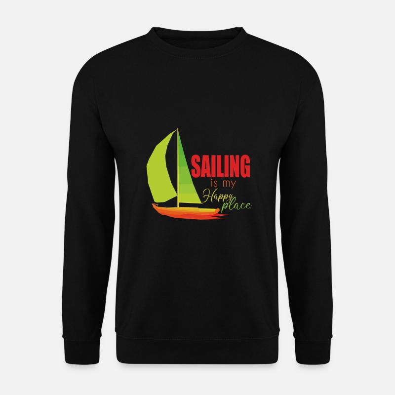 Segelboote - Unisex Pullover - Schwarz