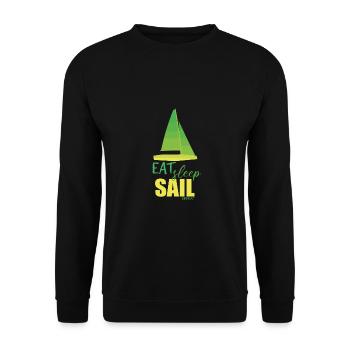 Sailboats - Unisex Sweatshirt - black - Front - Alina (178cm) & Michal (187cm)
