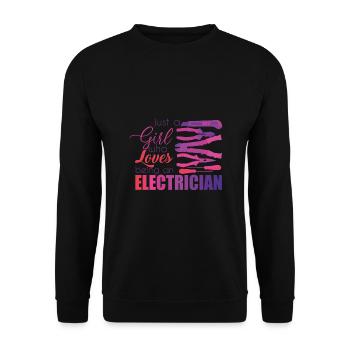 Electrician - Unisex Sweatshirt - black - Front - Alina (178cm) & Michal (187cm)