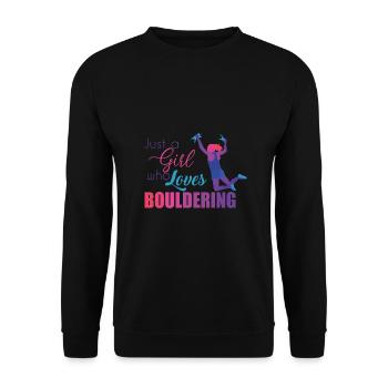 Bouldering - Unisex Sweatshirt - black - Front - Alina (178cm) & Michal (187cm)