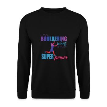 Bouldering - Unisex Sweatshirt - black - Front - Alina (178cm) & Michal (187cm)