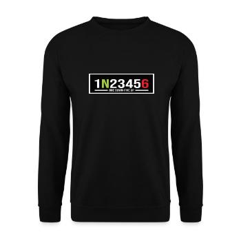 Motorcycle Gears 1N23456 One Down-Five Up - Unisex Sweatshirt - black - Front - Alina (178cm) & Michal (187cm)