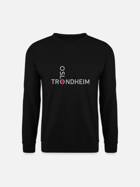 OSLO nach TRONDHEIM - Unisex Pullover - Schwarz
