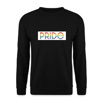 Pride rainbow white background - Unisex Pullover - Schwarz - Vorne - Alina (178cm) & Michal (187cm)
