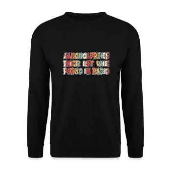 lustige tshirts weihnachtsgeschenk alkohol bier - Unisex Pullover - Schwarz - Vorne - Alina (178cm) & Michal (187cm)