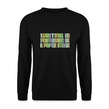 editor birthday present christmas present idea - Unisex Sweatshirt - black - Front - Alina (178cm) & Michal (187cm)
