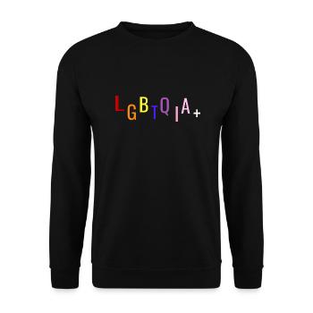 LGBTQIA+ - Unisex Pullover - Schwarz - Vorne - Alina (178cm) & Michal (187cm)