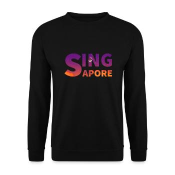 Singapore - Unisex Sweatshirt - black - Front - Alina (178cm) & Michal (187cm)