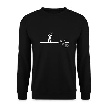 Golf - Unisex Pullover - Schwarz - Vorne - Alina (178cm) & Michal (187cm)