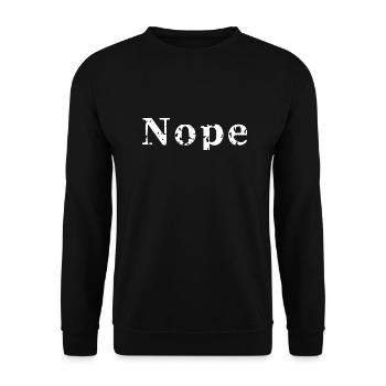 Nope - Unisex Pullover - Schwarz - Vorne - Alina (178cm) & Michal (187cm)