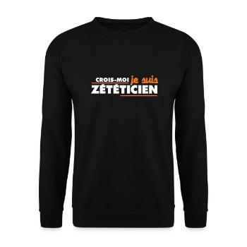 Crois-moi - Sweat-shirt Unisexe - noir - Devant - Alina (178cm) & Michal (187cm)