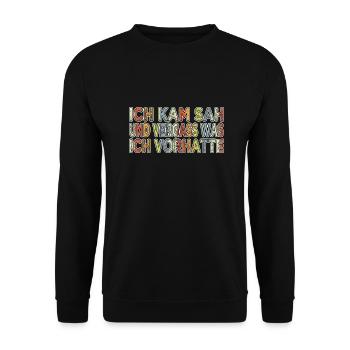 weihnachten geschenkidee lieben spaß - Unisex Pullover - Schwarz - Vorne - Alina (178cm) & Michal (187cm)
