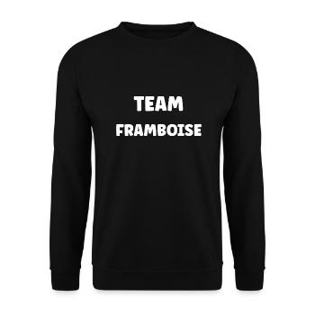 team framboise - Sweat-shirt Unisexe - noir - Devant - Alina (178cm) & Michal (187cm)