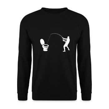 pêcheur de toilettes - Sweat-shirt Unisexe - noir - Devant - Alina (178cm) & Michal (187cm)