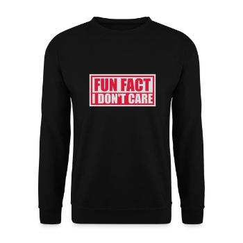 Je me fiche des faits - Sweat-shirt Unisexe - noir - Devant - Alina (178cm) & Michal (187cm)