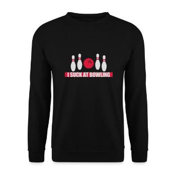 Je suis nul au bowling - Sweat-shirt Unisexe - noir - Devant - Alina (178cm) & Michal (187cm)