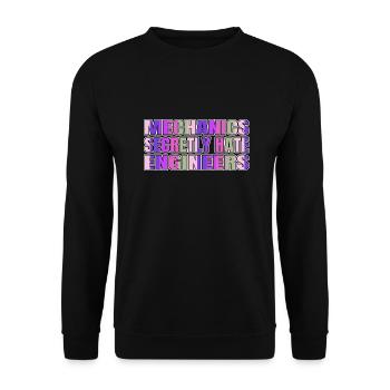 aircraft mechanic fun car repair a diesel mechanic - Unisex Pullover - Schwarz - Vorne - Alina (178cm) & Michal (187cm)