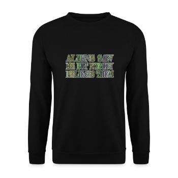alien lovers drôle citation animation blague internet - Sweat-shirt Unisexe - noir - Devant - Alina (178cm) & Michal (187cm)