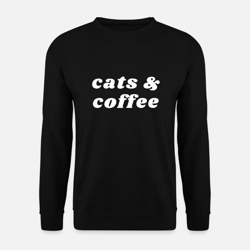 Cats And Coffee - Caffeine - Unisex Sweatshirt - black