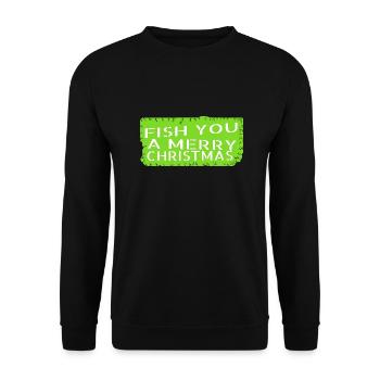 cadeau poisson bateau de pêche amour génial drôle - Sweat-shirt Unisexe - noir - Devant - Alina (178cm) & Michal (187cm)